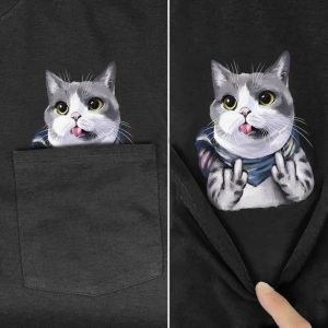 One Fxxx Cat Pocket Tshirt