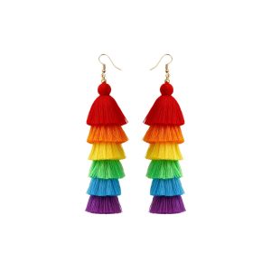 Bohemian Vacation Style Tassel Earrings