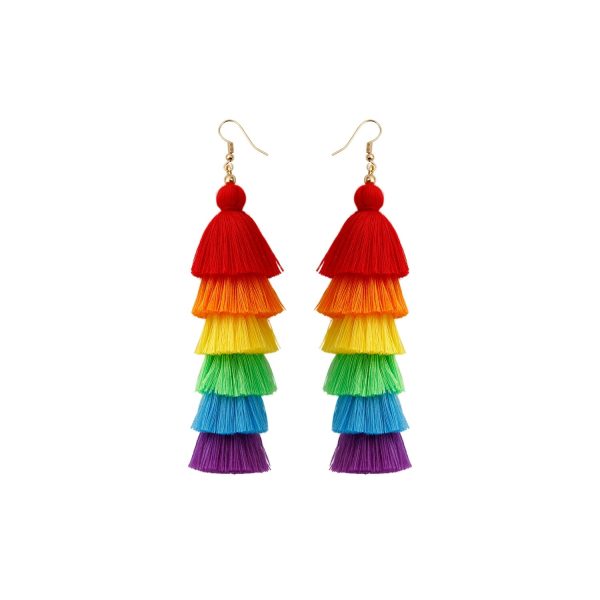 Bohemian Vacation Style Tassel Earrings