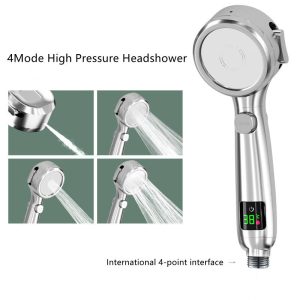 Temperature Display Shower Head Pressurized Shower Head