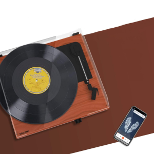 Portable Wooden Retro Bluetooth Vinyl Record Player