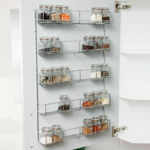 Wall Mounted Kitchen Spice Organizer Hanging Rack