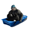 Spacious Plastic Kids / Adults Snow Sled