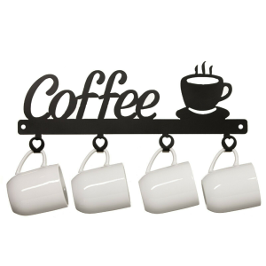 Spacious Wall Mounted Coffee Mug Holder Rack