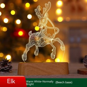 Christmas Decoration 3D Lamp Acrylic Led Night Lights