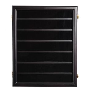 Military Shadow Box Pins Badge Coin Display Cabinet Rack Wood