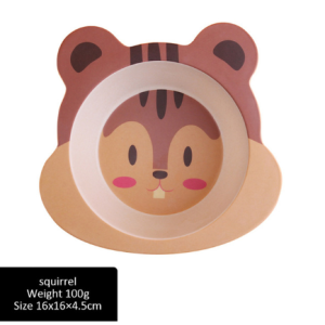 Animal Cartoon Bamboo Fiber Children Baby Plate