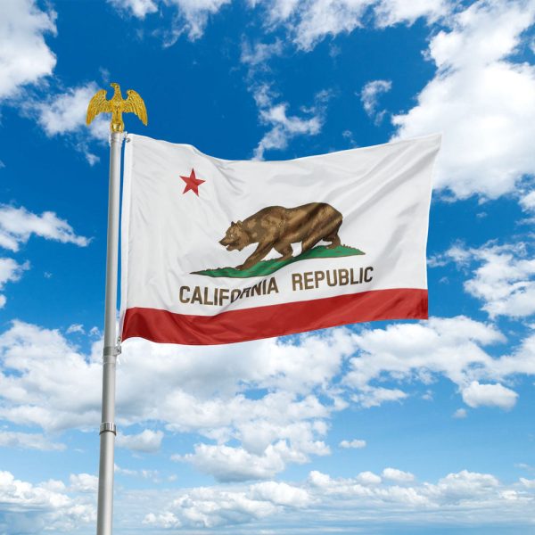 California Republic Flag Double Sided With Grommets 3X5 Ft