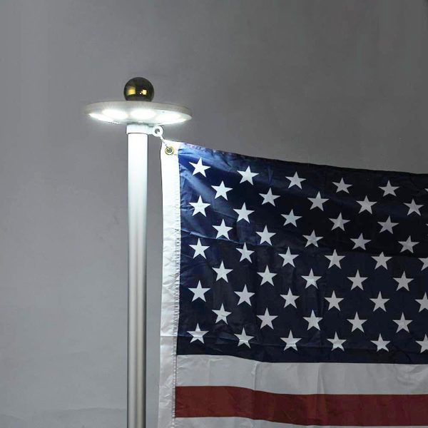 Flagpole Light Solar Powered Top Mount D11/16