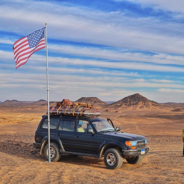 16X6 Metal Telescoping Tailgating Flagpoles Tire Stand