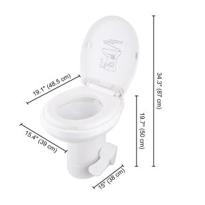 Travel Gravity Flush Rv Toilet Pedal Flush Hdpe High Profile