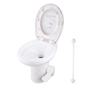 Travel Gravity Flush Rv Toilet Pedal Flush Hdpe High Profile