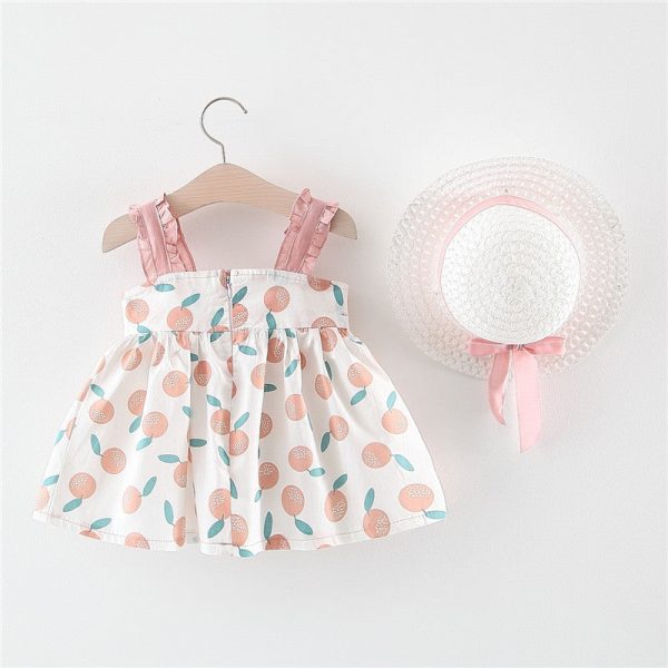 Baby Girl Thin Princess Dress With Hat