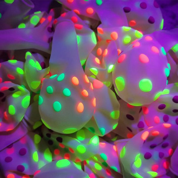 Fluorescent 12Inch 2.8G Transparent Wave Point Balloon