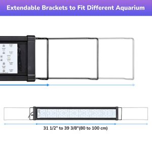 Aquabasik Led Aquarium Lights Plants Reef 32-39 Fish Tank Rgbw