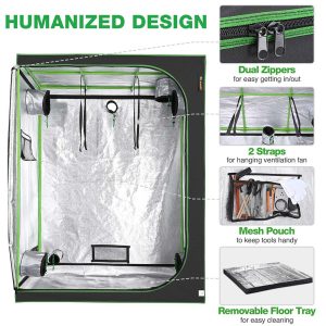 Hydroponic Mylar Reflective Grow Tent 5X2.7X6.7Ft