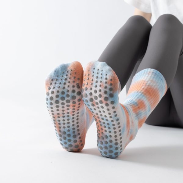 Tie-Dyed Long Yoga Socks Non-Slip