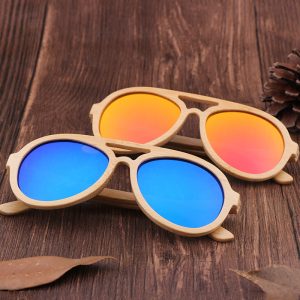 Wooden Frame Unisex Sunglasses