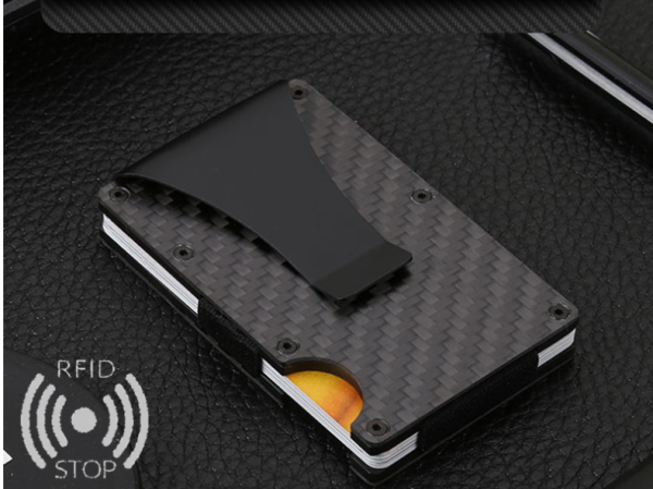 Carbon Fiber Rfid Anti-Magnetic Card Holder Wallet