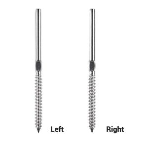 Left & Right Swage Lag Screw Terminal D1/8-3/16 40Ct/Pack