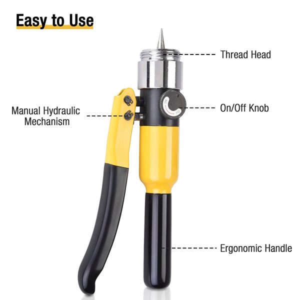 7-Head Hvac Hydraulic Pipe Expander Swaging Expanding Tool Kit