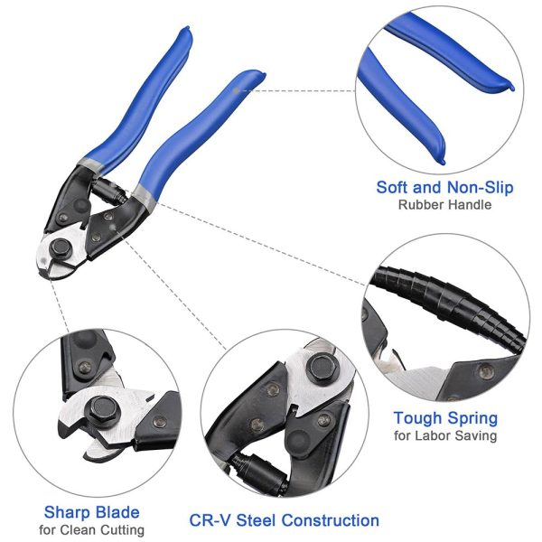 8 Wire Cutter Cable Shear Flush Cut Cr-V Steel