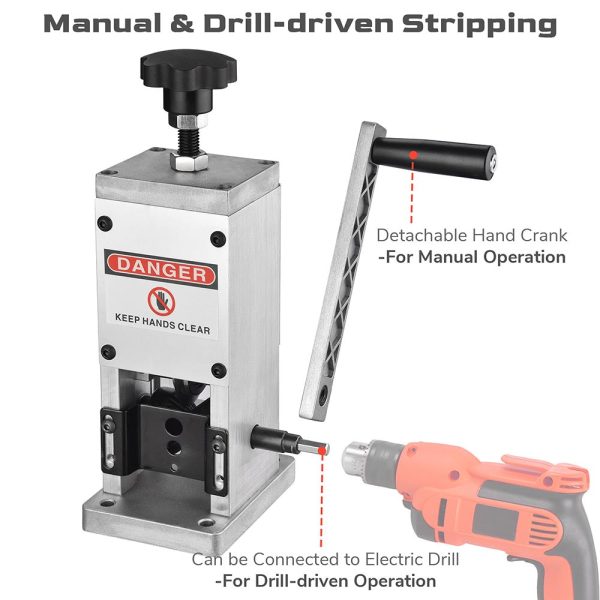 Semi-Auto Wire Cable Stripping Machine Peeling Tool Handle/Drill