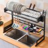 Large Over The Sink Dish Drying Rack 2-Tier (23.6-35.4)