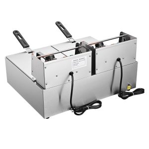 Deep Fryer Commercial Dual Basket 24L/6.4Gal Oil, 5000W