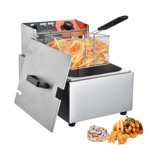 Deep Fryer Commercial 8L/2.2Gal Oil Single Basket, 2500W