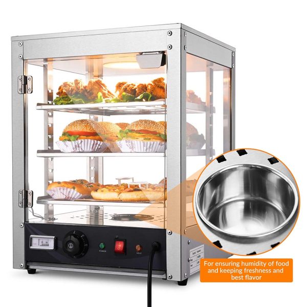 3 Tier Food Warmer Comml. Countertop Pizza Cabinet 15X15X20