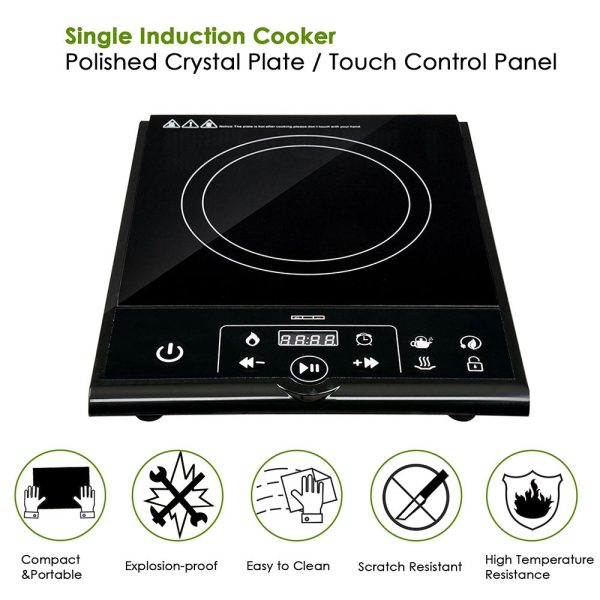 Electric Portable Induction Cooktop - 11.4, 1800W