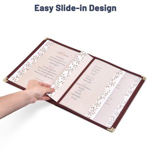 20Pcs 8-1/2X11 Clear Restaurant Menu Cover Folder 8 View