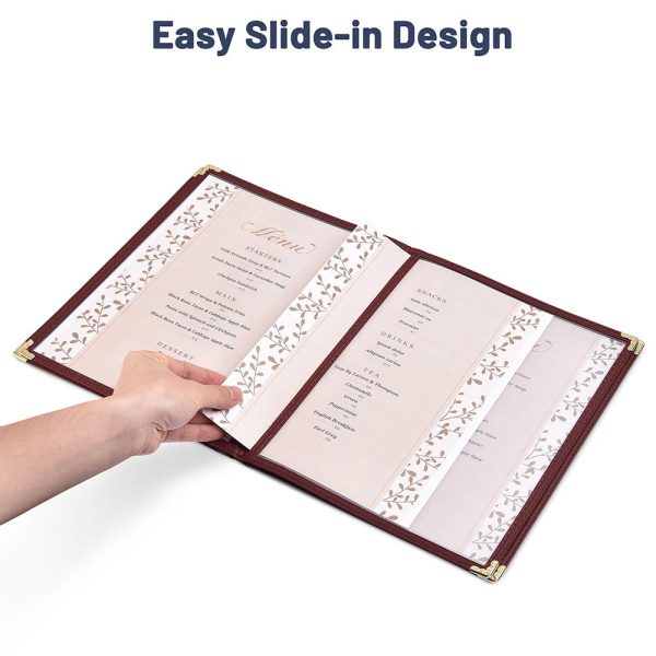 20Pcs 8-1/2X11 Clear Restaurant Menu Cover Folder 8 View