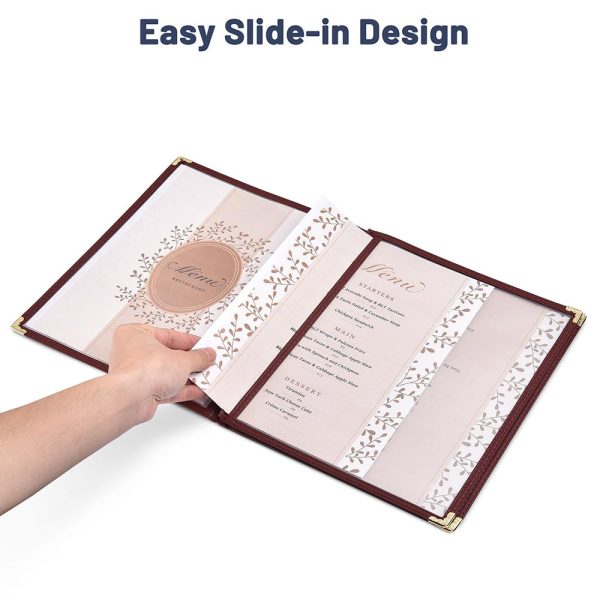 8-1/2X11 Menu Covers Plastic Menu Holders 4 View 60Ct/Pk