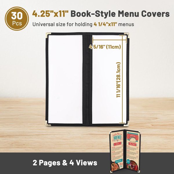 Menu Folder 4.25X11 Wine Menu Covers 2-Page 4-View 30Ct/Pk