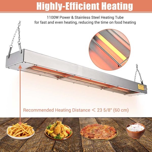 43 In. Food Heater Strip Warmer 110V 1100W