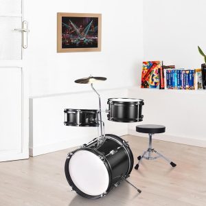 Swivel Drum Throne Adjustable Height Padded Seat Drummers Stool