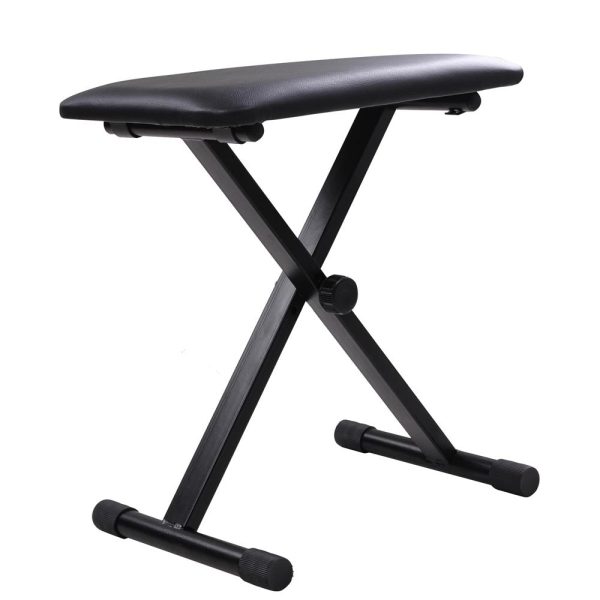 Folding Keyboard Bench Padded Piano Stool Adjustable Height