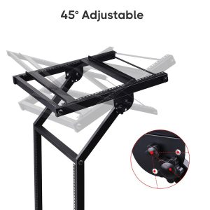 4 Poles 12U 19 Audio Mixer Stand Portable Studio Rolling Rack