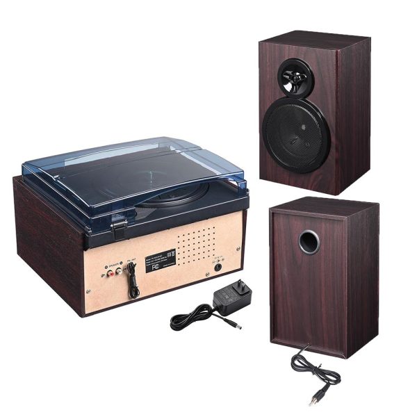 Stereo System Turntable Record Player W/ Speakers Bluetooth Cd