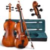 Vif Bv200A 4/4 Full Size Maple Wood Student Violin With Bow Case