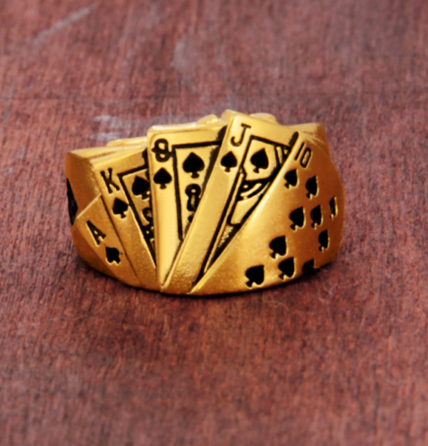 Copper Plated 24K Sand Gold Ring