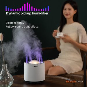 Voice Control Colorful Led Lamp Humidifier 800Ml Usb