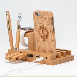 Bamboo Mobile And Watch Holder