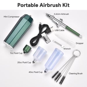 Cordless Airbrush Kit For Barber Hobby Model Cake Face Paint