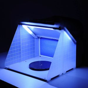 Led Light Portable Airbrush Spray Booth Fan Filter Kit