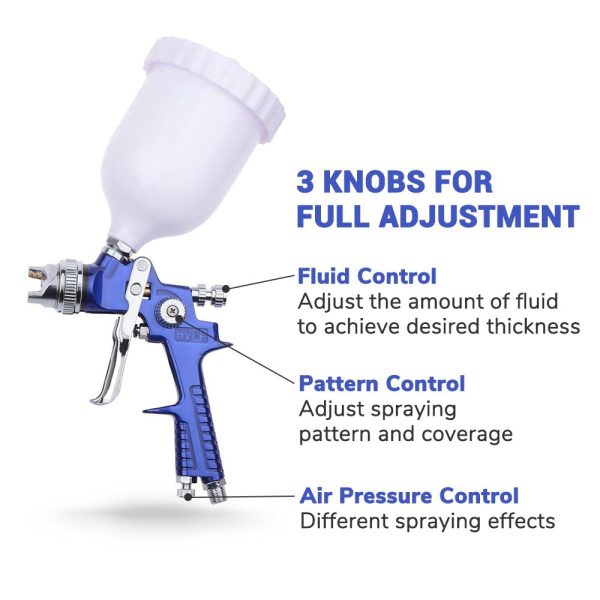 2 Sprayer Hvlp Spray Kit Auto Paint Gavity Feed