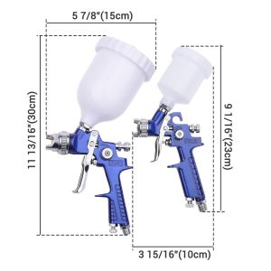 2 Sprayer Hvlp Spray Kit Auto Paint Gavity Feed