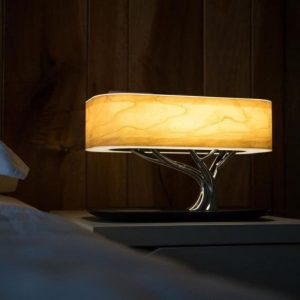 Creative Tree Light Table Lamp Music Speaker Bedside Dimmable Light Phone Wireless Charging